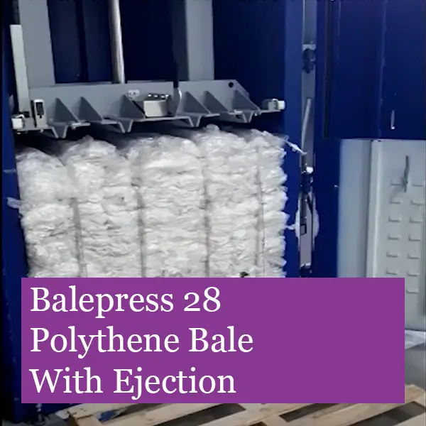 Polythene bale ejection from the Balepress 28 mid size baler