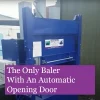 Baler with auto opening door