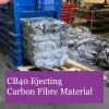 Baling carbon fibre material in a semi-automatic baler