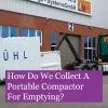 How is a portable waste compactor collected
