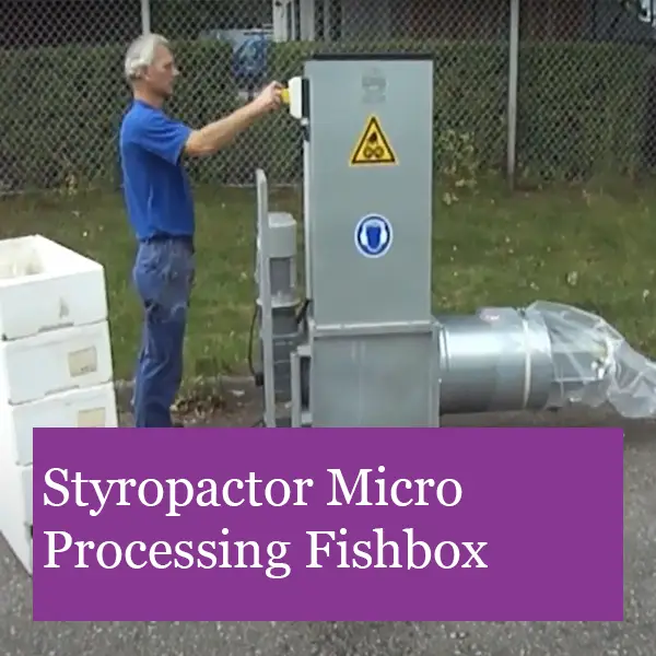 Recycling fishbox with a briquetting compactor