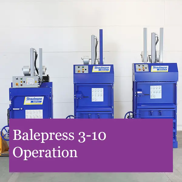 Operating a small baler with the Balepress 3 to 10