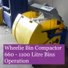 Demonstration video how to use a wheelie bin compactor