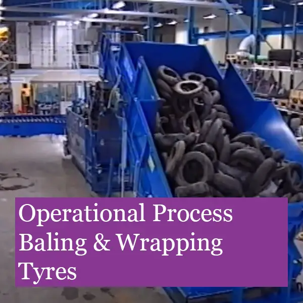 Baling and wrapping tyres in the Flexus Balasystem