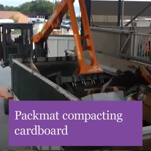 Packmat compacting cardboard