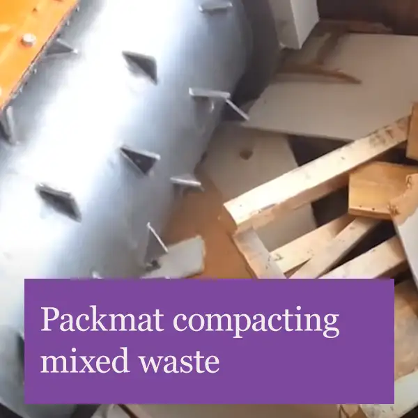 Packmat compacting mixed waste